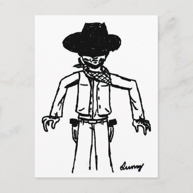 Cowboysketch-vykort Vykort (Framsida)