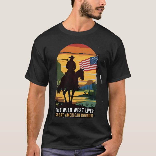 cowboyskjorta t shirt (Framsida)