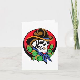 Cowboyskulls Westerna traditionella tattoartist Kort