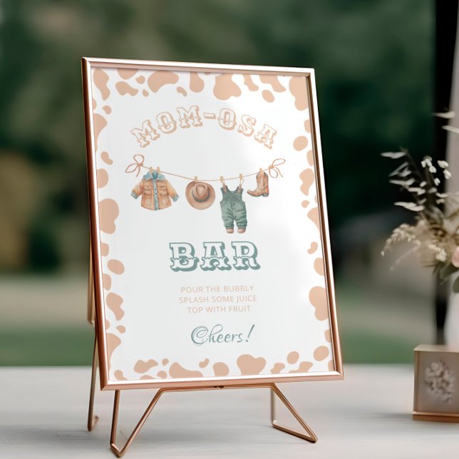 Cowboyskylt Western babystölder Mamma-osa Pub Poster (Skapare uppladdad)