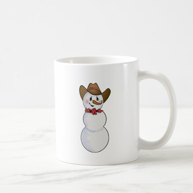 Cowboysnögubbe med den röda bandanaen kaffemugg (Höger)