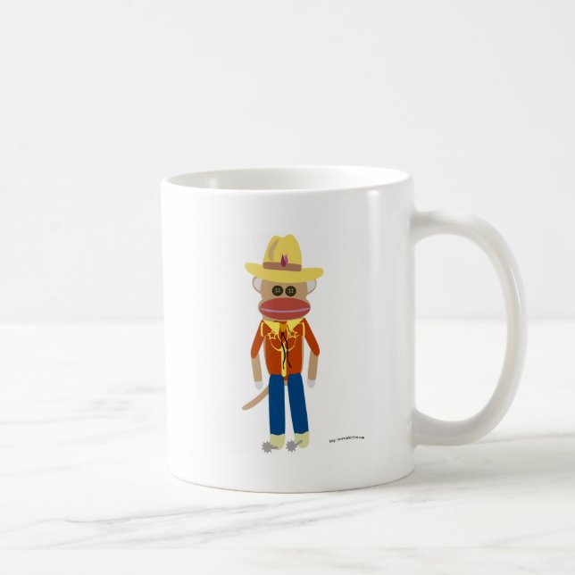 Cowboysock monkey kaffemugg (Höger)