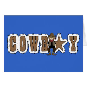 Cowboystjärna - westernt tomt inre dagligt hälsningskort