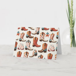 Cowboystövlar mönster kort
