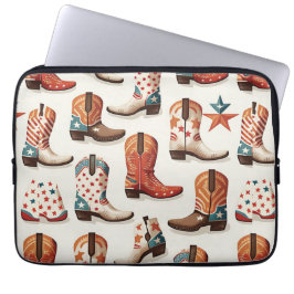 Cowboystövlar mönster laptop fodral