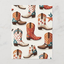 Cowboystövlar mönster vykort