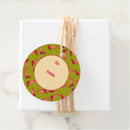 Cowboystövlar och Blommor Gåvor Etiketter