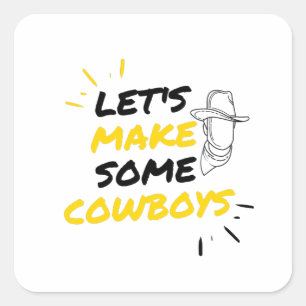 Cowboytillverkare Fyrkantigt Klistermärke