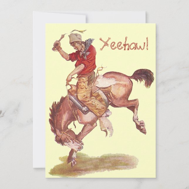 Cowboytjejfesta Inbjudningar (Framsida)