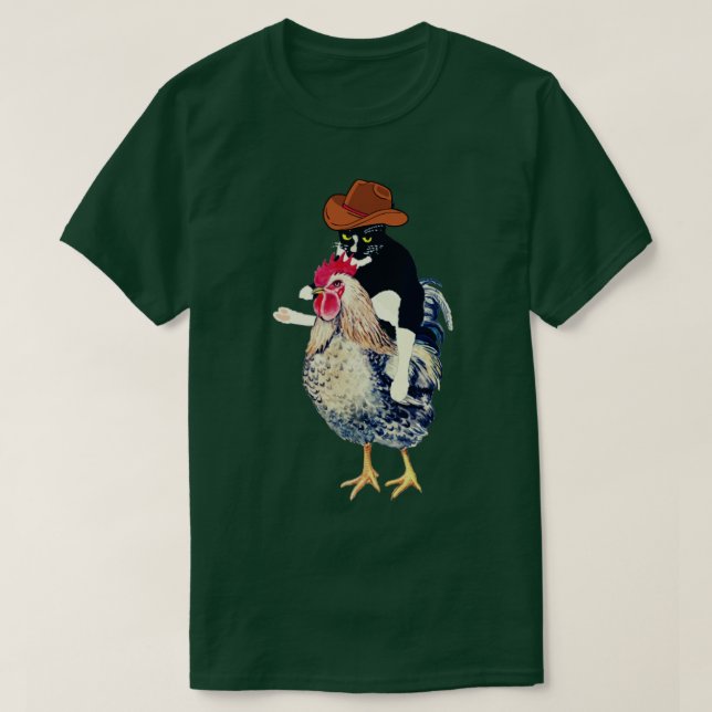 Cowboytuxedo-katt på en kattälskare t shirt (Design framsida)