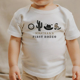CowboyVild Western First Rodeo Första födelsedag 1 T Shirt