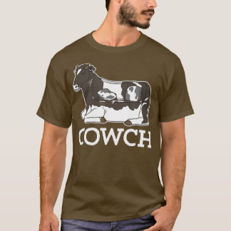 Cowch Funny Cow Couch Cattle Boskap T Shirt