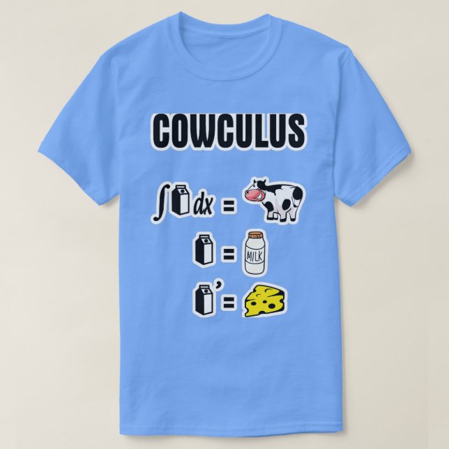 Cowculus Math Cowculus Mjölk Cheese T Shirt (Design framsida)