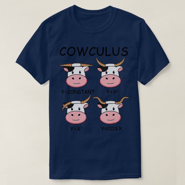Cowculus Math Lovers Funny Cow Calculus Math Teach T Shirt (Design framsida)