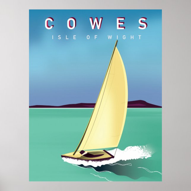 Cowes är en stor reseaffisch. poster (Framsidan)