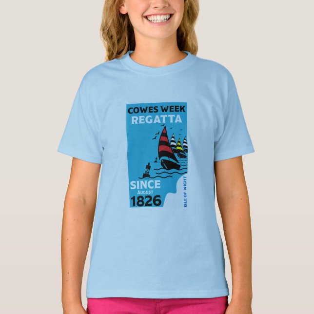 Cowes Isle of White Yacht Regatta T Shirt (Framsida)