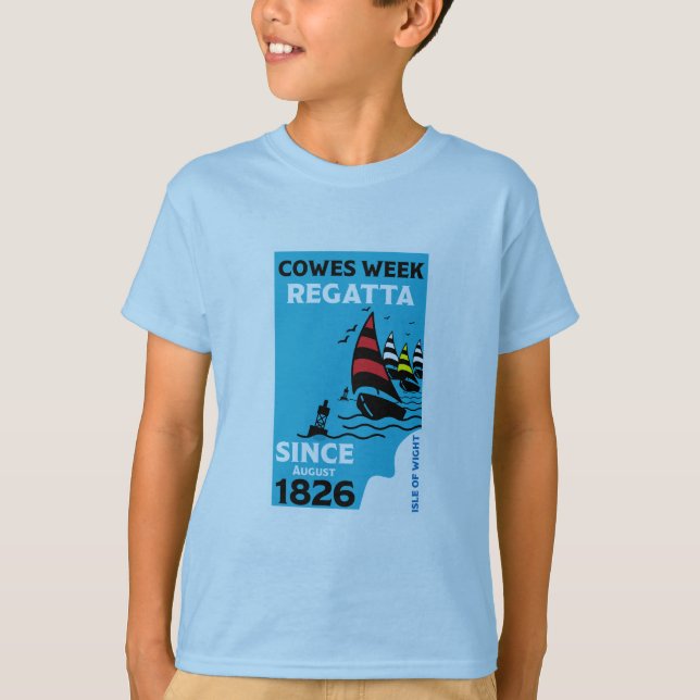 Cowes Isle of White Yacht Regatta T Shirt (Framsida)