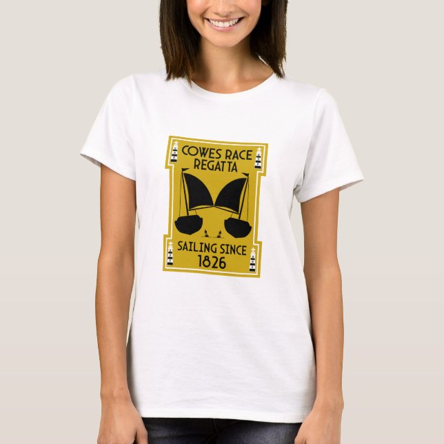 Cowes Isle of Wight Seglarregatta T Shirt (Framsida)