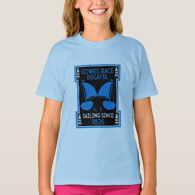 Cowes Isle of Wight Yacht Regatta T Shirt (Framsida)