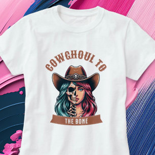 Cowghoul till Bone Western Halloween Shirt T