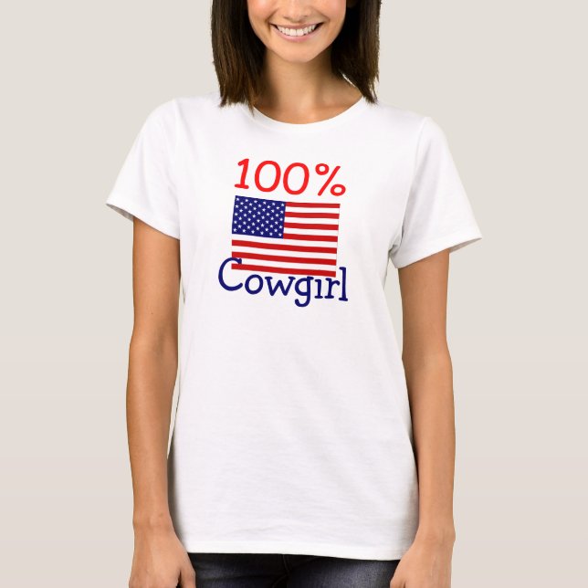 Cowgirl 100% t-shirt (Framsida)