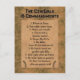 Cowgirl 10 Commandments POSTCARD Vykort (Front)