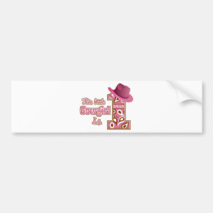 Cowgirl 1st Birthday Bildekal