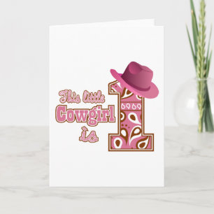 Cowgirl 1st Birthday Kort