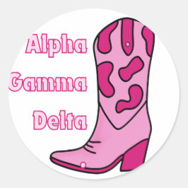 Cowgirl AGD Sorority Sticker Runt Klistermärke