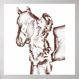 Cowgirl and Horse 1940 Poster