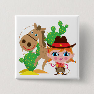 Cowgirl and Horse Knapp