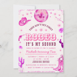 Cowgirl Andra Rodeo Festsinladan Inbjudningar