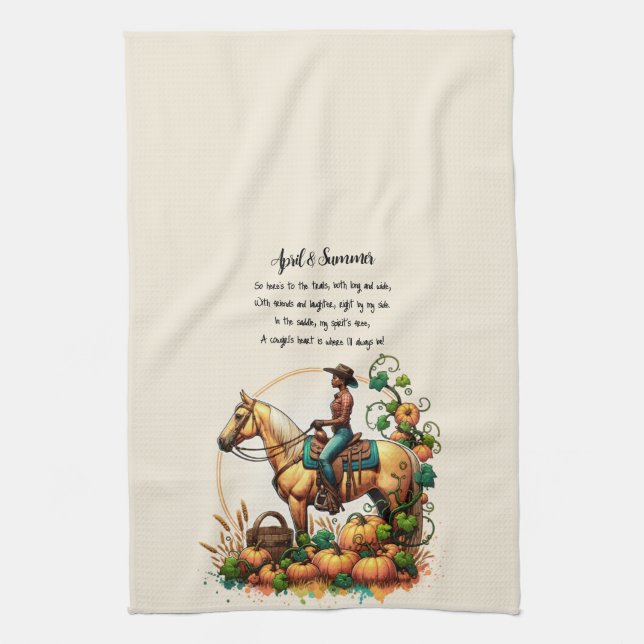 Cowgirl Autumn Kökshandduk (Vertikal)