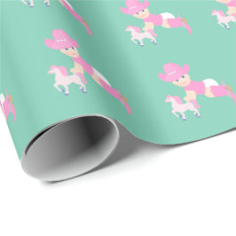 Cowgirl Baby Gift Wrapping Papper Presentpapper