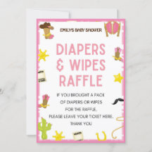 Cowgirl Baby Shower Game - Editable Namn, 5x7 stor