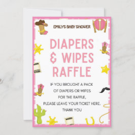 Cowgirl Baby Shower Game - Editable Namn, 5x7 stor Inbjudningar