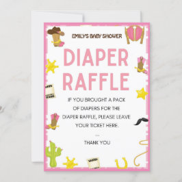 Cowgirl Baby Shower Game - Editable Namn, 5x7 stor Inbjudningar