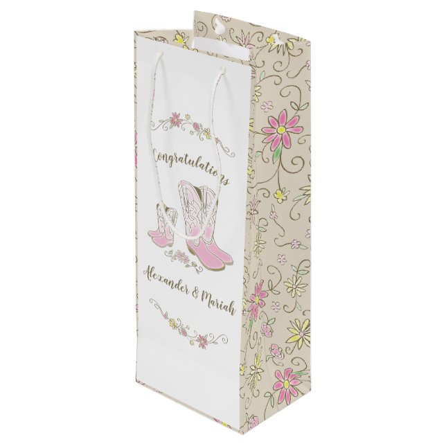 Cowgirl Baby Shower Land Western Rosa Girl (Baksidan Vinklad)