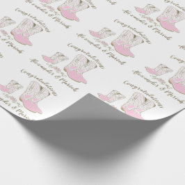 Cowgirl Baby Shower Land Western Rosa Girl Presentpapper