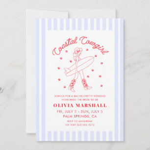 Cowgirl Bachelorette Helg Itinerary Inbjudningar