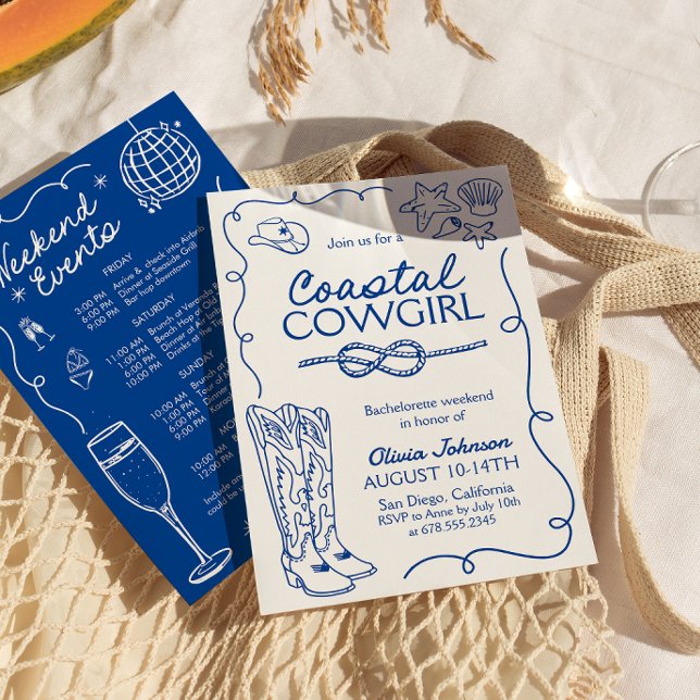 Cowgirl Bachelorette Helg Itinerary Inbjudningar (Skapare uppladdad)