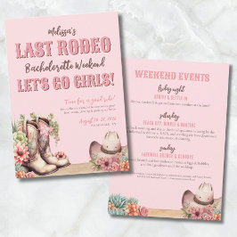 Cowgirl Bachelorette Party Inbjudningar