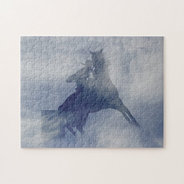 Cowgirl Barrel Tävla Pussel (Horisontell)