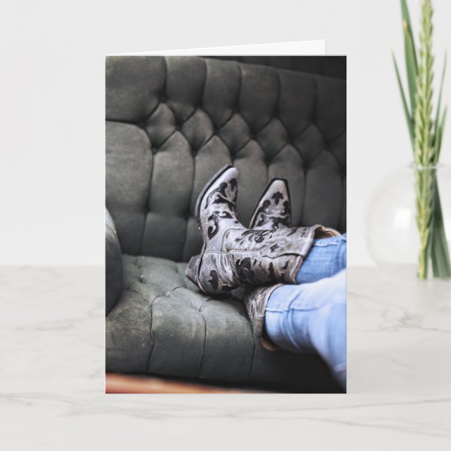 COWGIRL BIRTHDAY CARD KORT (Framsida)