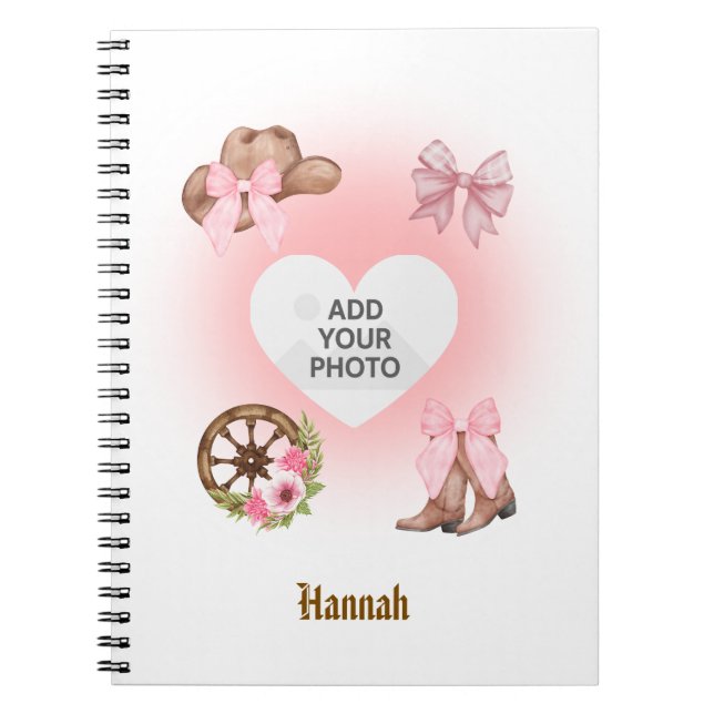 Cowgirl Birthday Notebook Gift Anteckningsbok (Framsidan)