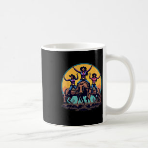 Cowgirl Black Girl Western Rodeo Melanin Black Kaffemugg