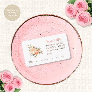 Cowgirl Blommig Baby Shower Blöja Lotteri Infognin Tilläggskort