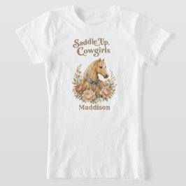 Cowgirl Blue Födelsedag T Shirt