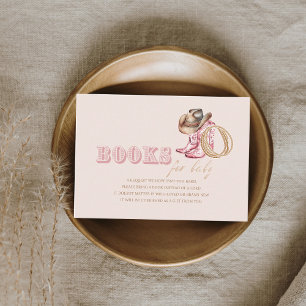 Cowgirl-bok för babyflickans dop tilläggskort