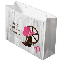 Cowgirl Boot Rustic Wood Design LGB